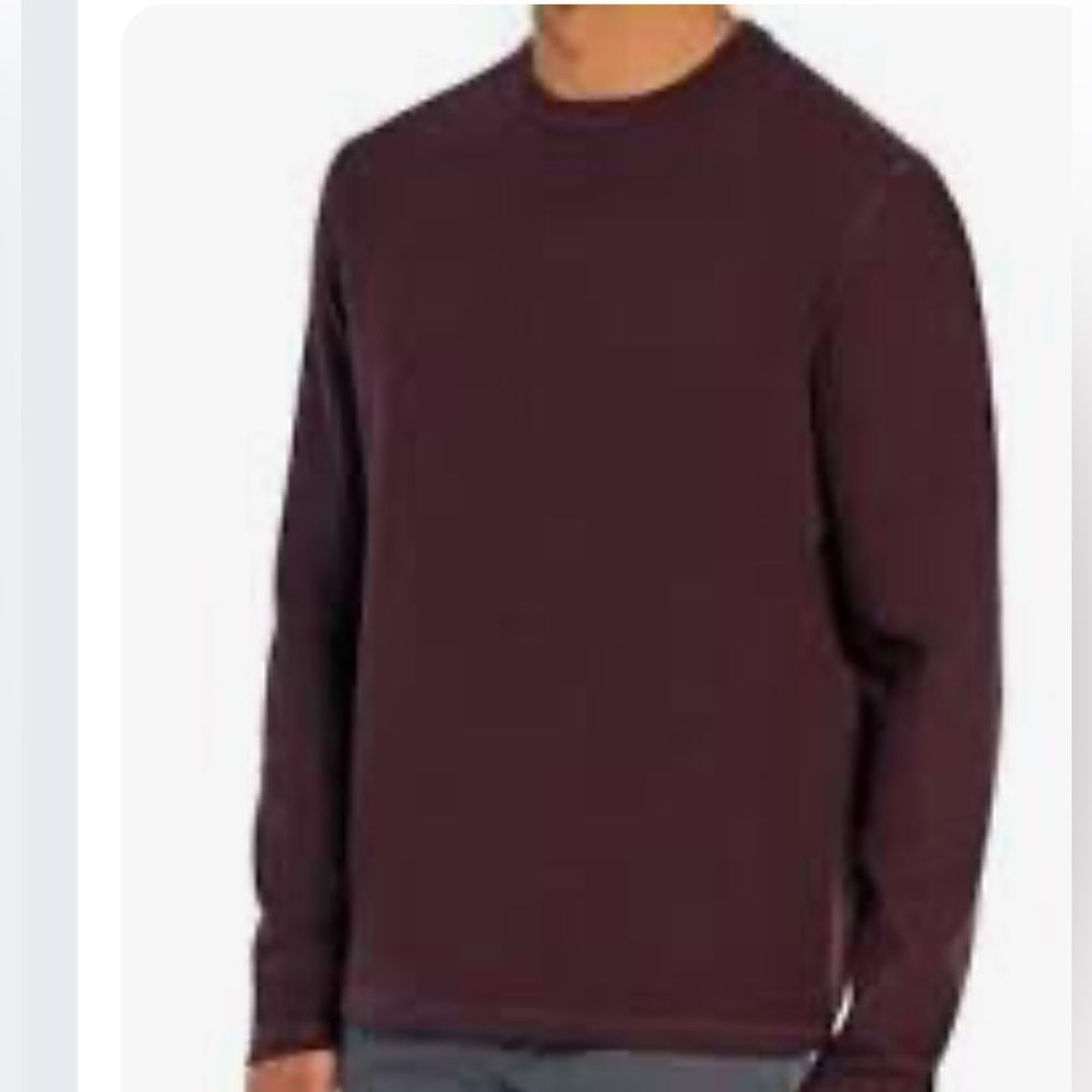 Banana Republic Men's Textured Double Knit Crew Pullover, Rust, Size Small, NWT